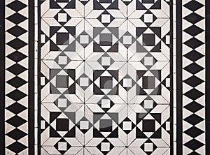 Victorian style floor tile pattern photo