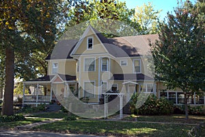 Victorian style home with white trim