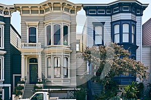 Victorian style homes in San Francisco