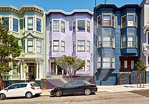 Victorian style homes in San Francisco