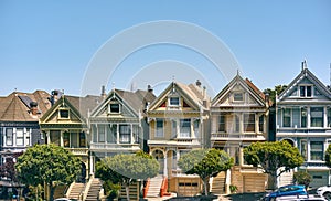 Victorian style homes in San Francisco