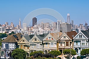 Victorian style homes in San Francisco