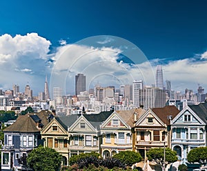 Victorian style homes in San Francisco