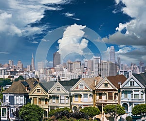 Victorian style homes in San Francisco