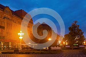 Victoriei Square at night, Timisoara