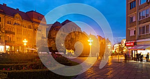 Victoriei Square at night, Timisoara