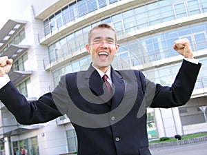 Victorious Businessman