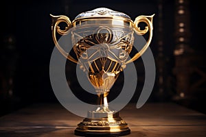 Victorious Trophy cup champion golden. Generate Ai