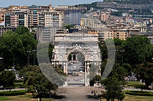 Victory arch (Arco Della Vittoria) in Genova (Genoa), Italy