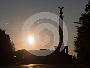Victory Column in Berlin in the morning