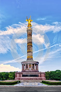 Victory Column Siegessaeule, monument in Berlin, Germany. photo