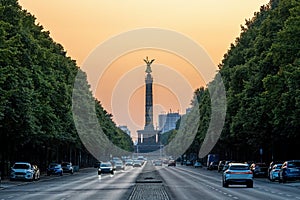 The Victory Column and the Tiergarten in Berlin