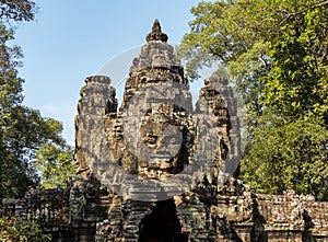 Victory gate of Angkor Thom at Siem Reap, Cambodia