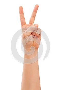 Victory hand sign