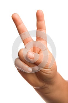 Victory or peace hand gesture