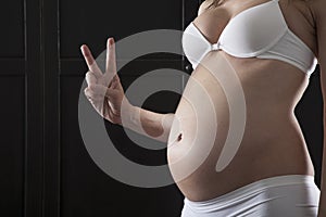 Victory pregnant belly