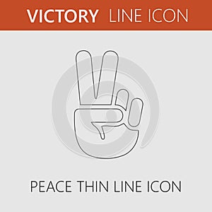 Victory sign icon
