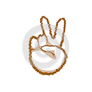 Victory Sign Peace Hand Gesture People Emotion Icon