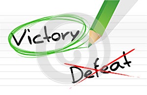 Victory versus defeat