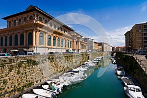 Victuals market in Leghorn, Italy