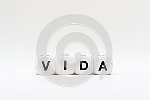 Vida, dice letters photo