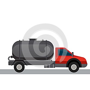 Septic tank truck icon vector