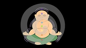 video animation buddha meditation chakras