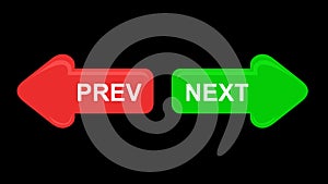 video animation icon arrows prev and next button