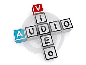 Video audio crossword