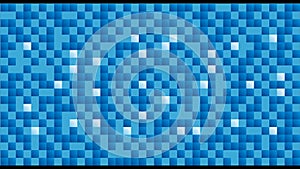 Video banner made of blue squares. The inscription 2023. New Year