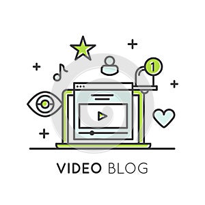 Video Blogging or Vlogging Online Channel with Followers and Exclusive Content