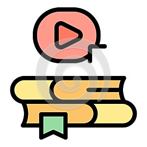 Video book icon vector flat