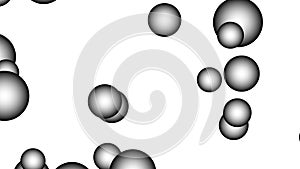 Video of a Bubble Template with Gray Bubbles in Slow Motion