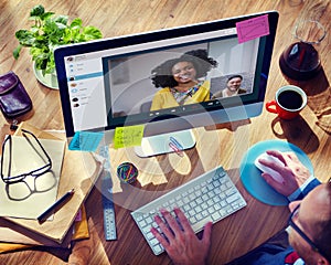 Video Call Facetime Chatting Communication Concept