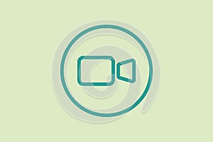 Video Call icon. icon related to UI elements. suitable for web site, app, user interfaces,element, printable etc. line icon style
