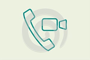 video call icon. icon related to UI elements. suitable for web site, app, user interfaces,element, printable etc. line icon style