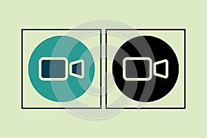 Video Call icon. icon related to UI elements. suitable for web site, app, user interfaces,element, printable etc. solid icon style