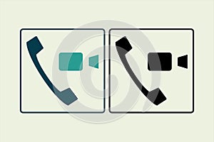 video call icon. icon related to UI elements. suitable for web site, app, user interfaces,element, printable etc. solid icon style