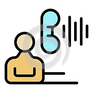 Video call icon vector flat