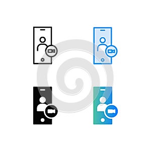 video call icon vector. suitable for any purpose