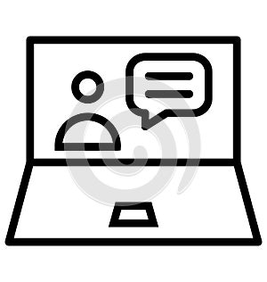 Video Call Isolated Vector Icon That can be easily Modified or Edited.