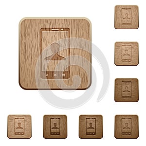 Video call wooden buttons