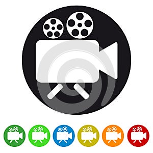 Video camera camcorder icon for apps and websites
