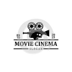 video camera, film player and recorder logo icon symbol