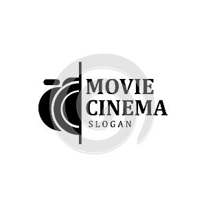 video camera, film player and recorder logo icon symbol