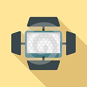 Video camera flash icon, flat style