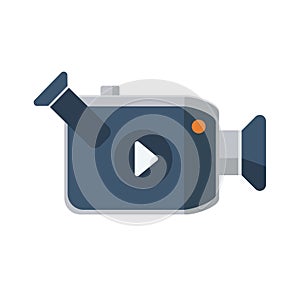 Video camera flat icon, vector icon