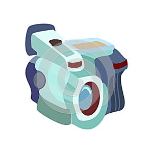 Video camera flat vector illustration isolate on a white background