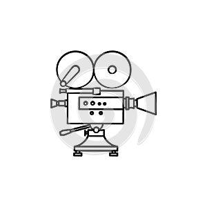 Video camera hand drawn outline doodle icon.