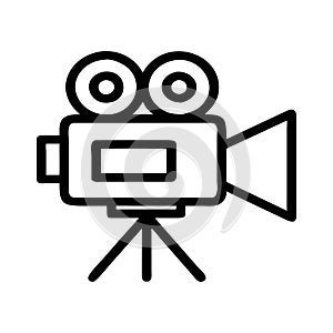 Video camera icon silhouette vector 2